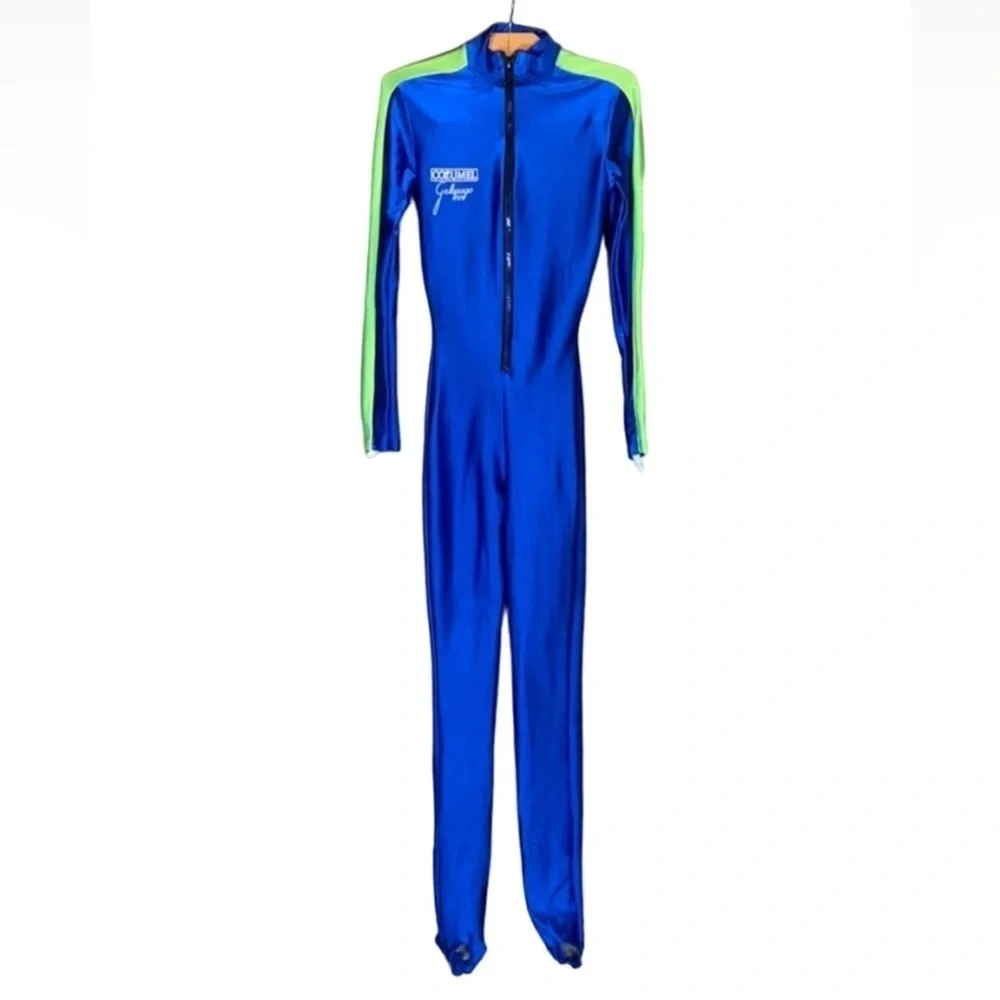 Vintage Henderson Aquatics wetsuit Blue and green Size XS - Picture 1 of 9